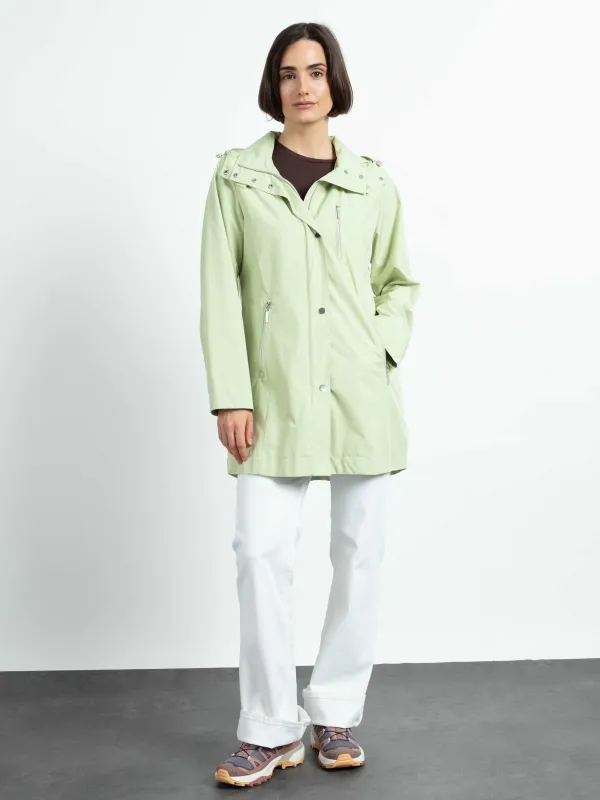 Mantel mit RT-Falte gezippt Function light